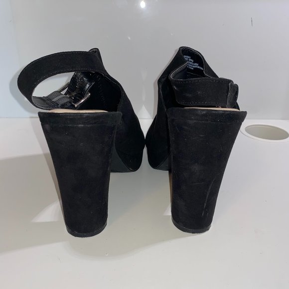 Peep toe platform ankle strap heels - Picture 4 of 5